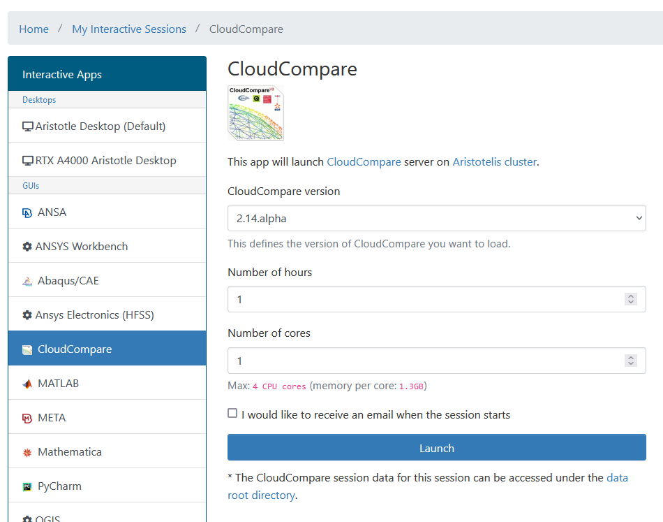 CloudCompare Form